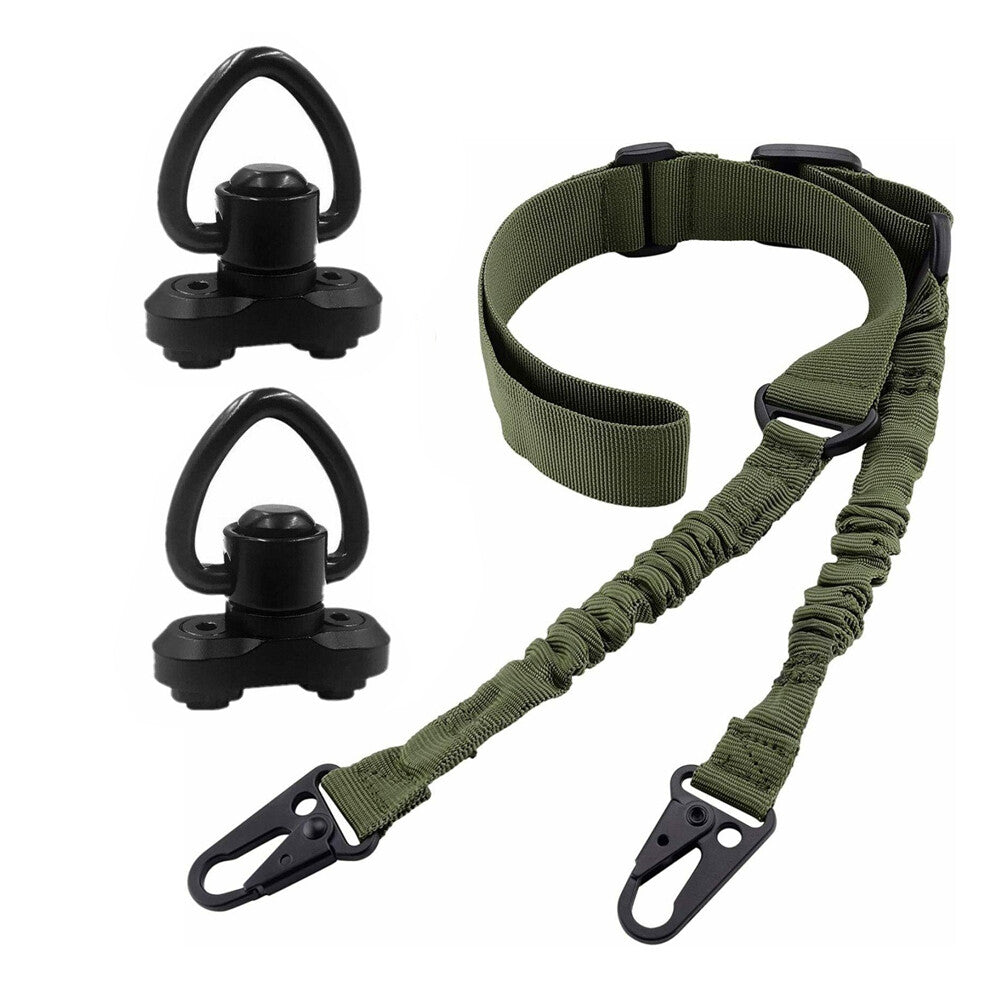 2 Point Rifle Sling with Quick-Detach QD Swivels & Mounts