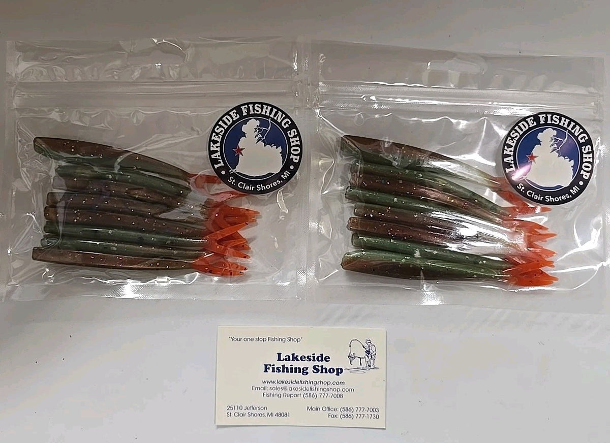 2 Pack 4-Inch Split Tail Minnow Plastic Fishing Lures - Freshwater