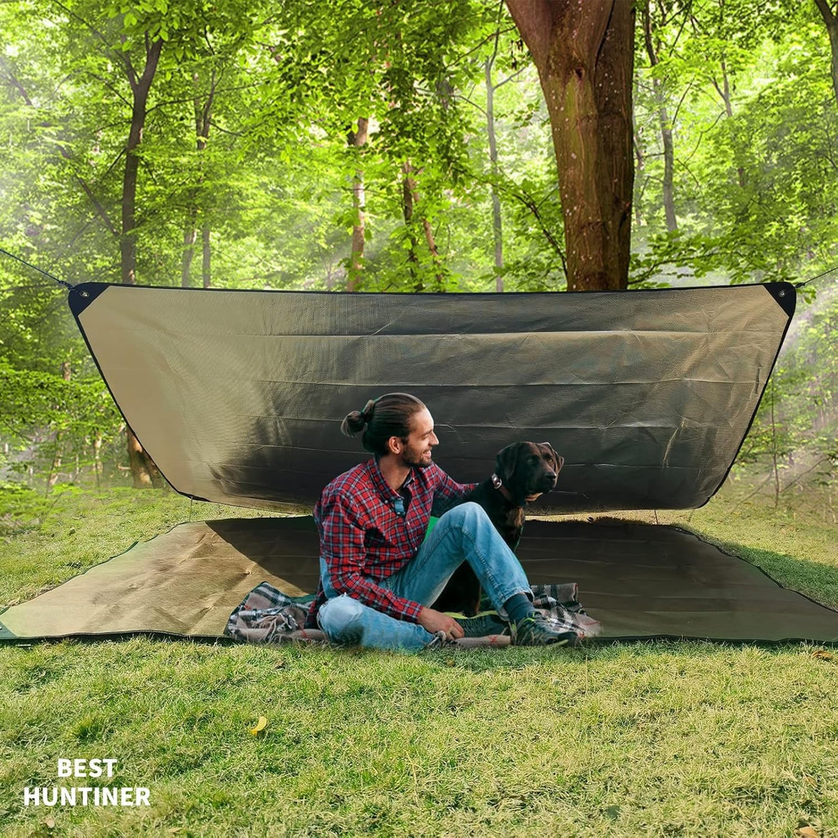 Heavy Duty Emergency Survival Blanket - Reflective Thermal Tarp for Camping & Outdoors