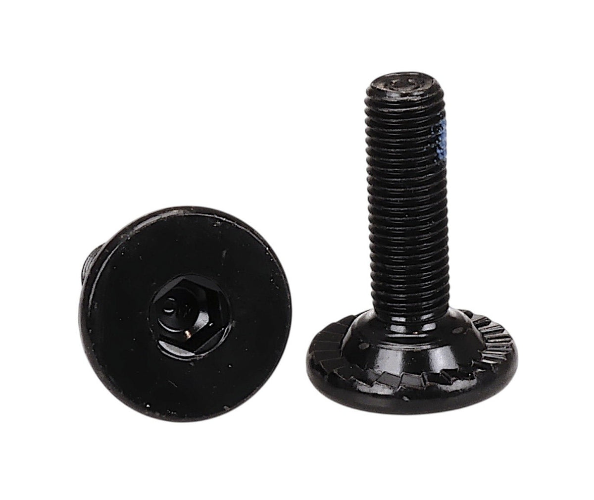 BMX Large Flange Crank Spindle Bolts - M8 x 1.0 x 24mm Black Pair