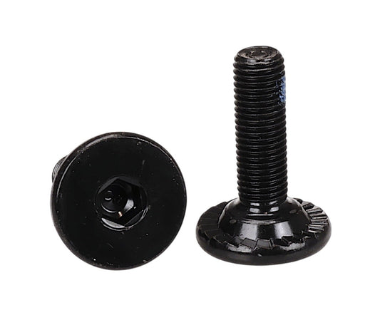 BMX Large Flange Crank Spindle Bolts - M8 x 1.0 x 24mm Black Pair