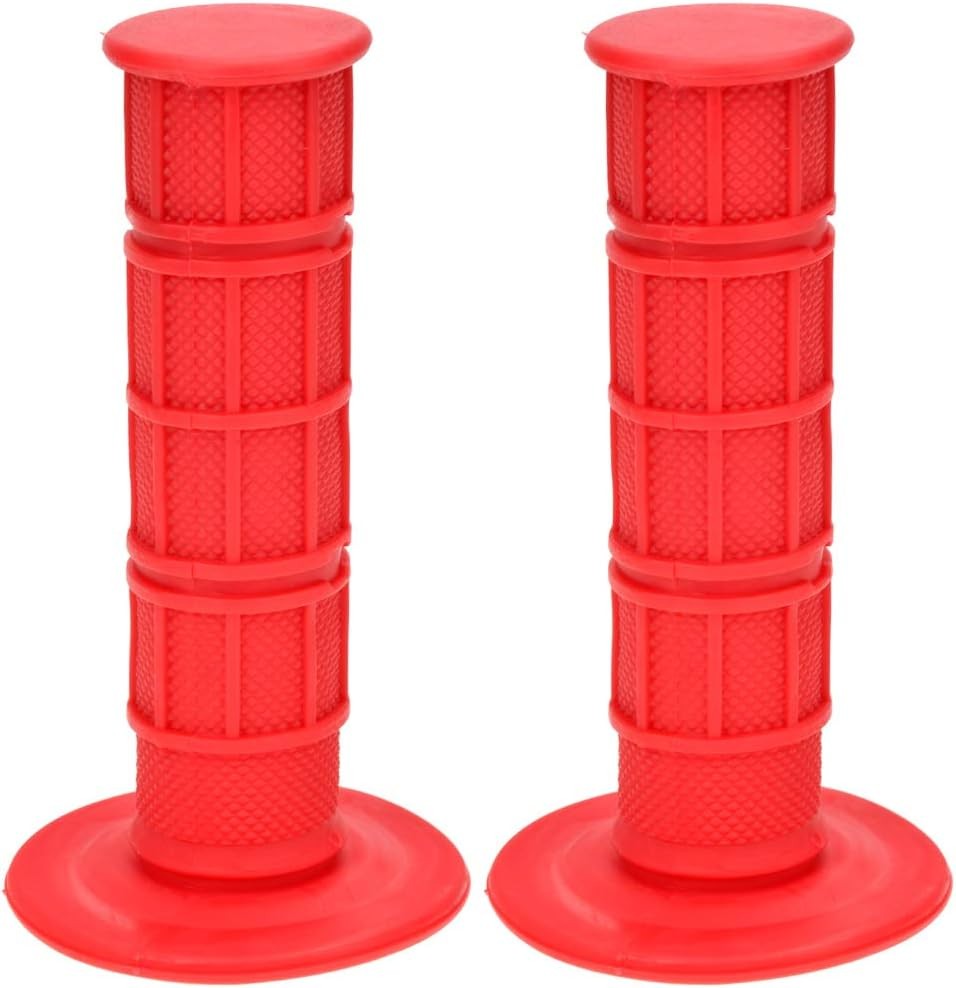 7/8 Inch ATV Handlebar Grips for Tractors and Quads - Red Left & Right Set