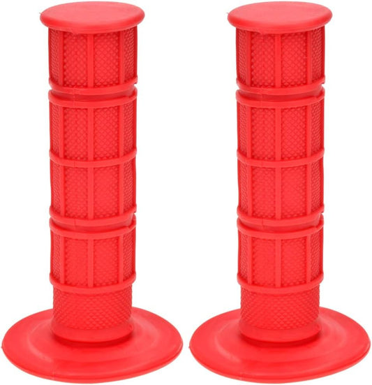 7/8 Inch ATV Handlebar Grips for Tractors and Quads - Red Left & Right Set