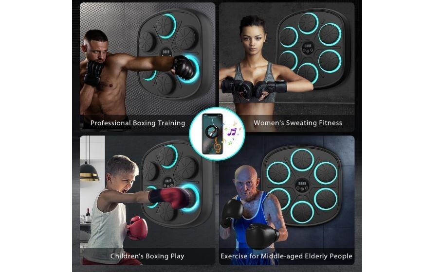 Electronic Boxing Training Machine with Bluetooth & Gloves for Adults Kids