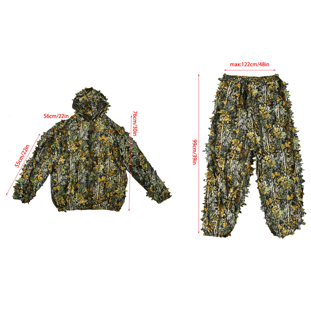 Camouflage Ghillie Suit Set for Hunting & Wildlife Photography