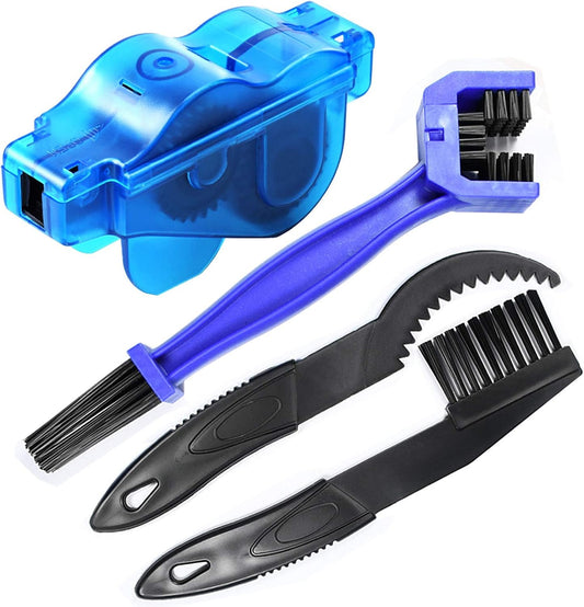 Bike Chain Cleaner Kit for Cycling - 4 Piece Bicycle Cleaning Tool Set
