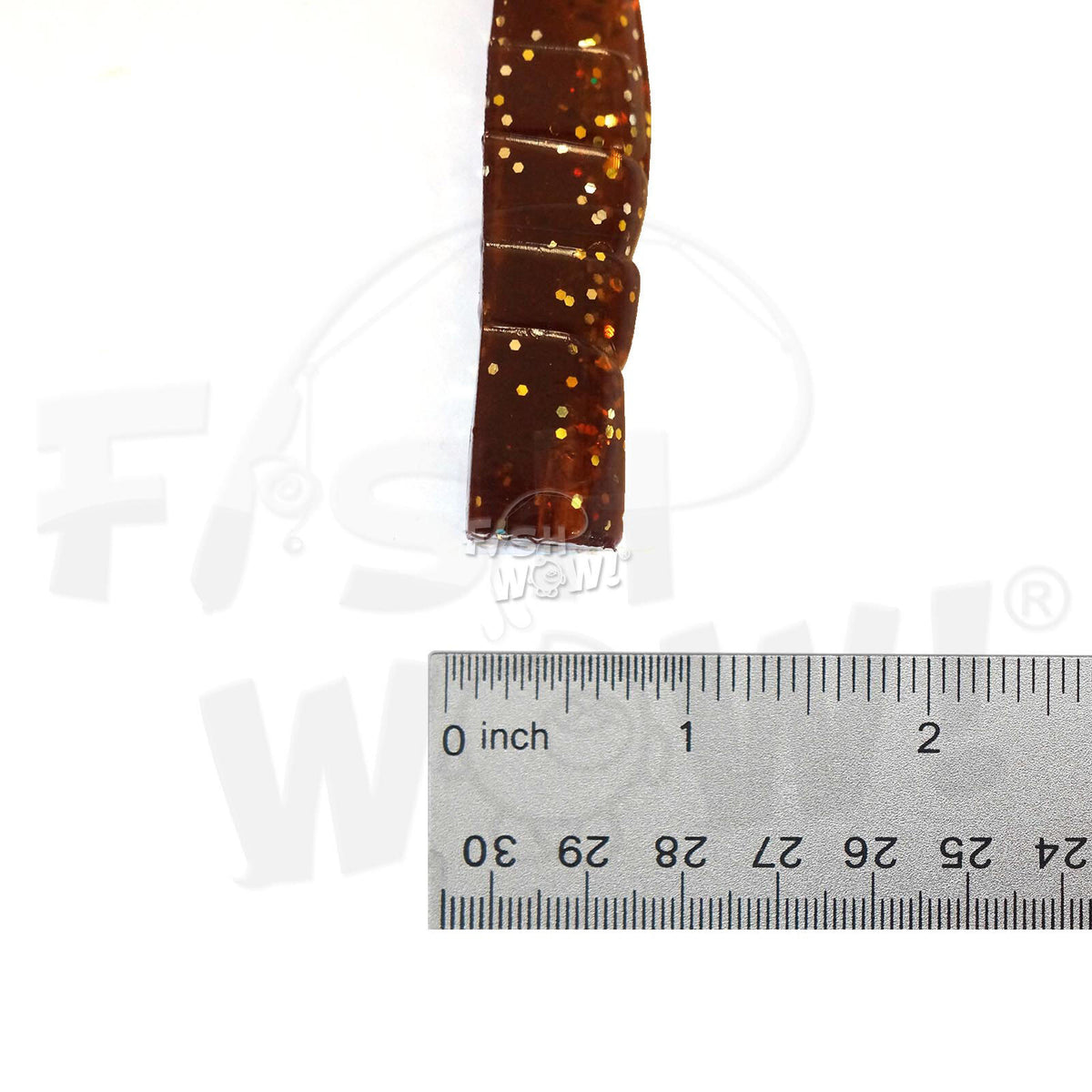 30 Pack 7-Inch Soft Plastic Twin Tail Grub Fishing Lures - Root Beer Color