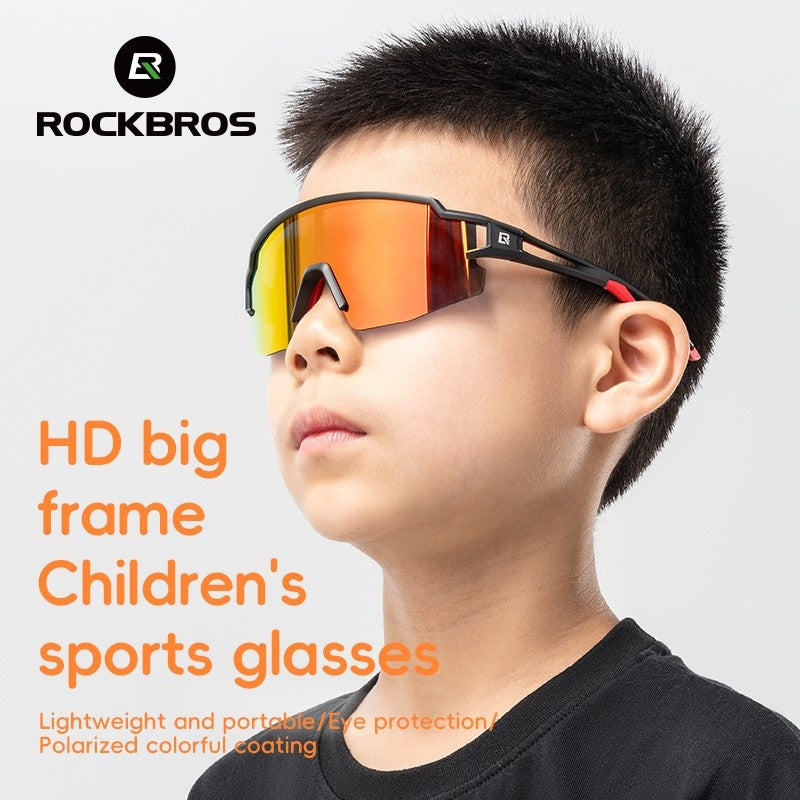 Kids Polarized Sport Sunglasses UV400 Goggles with Full Screen Color Coating