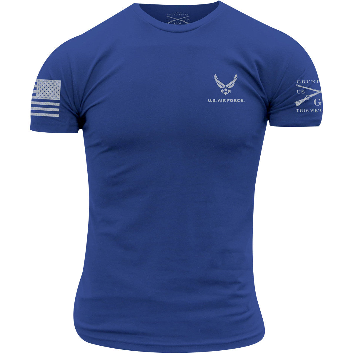 Basic Logo T-Shirt for Men - USAF Style - Royal Blue - Size Options