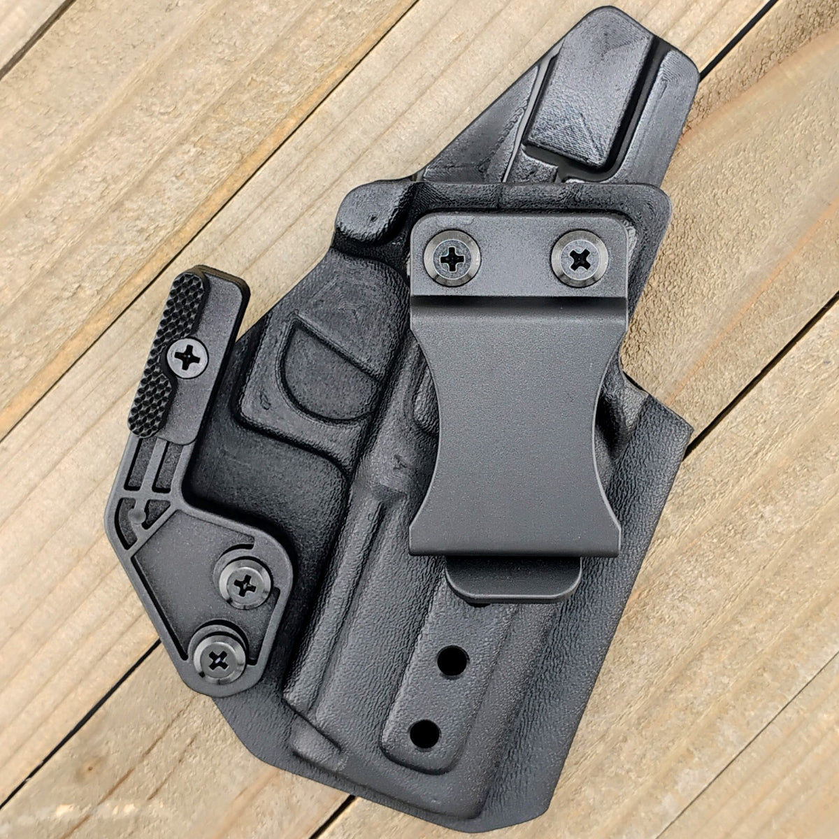 Kydex Holster with Mod Wing - Tactical Black, Optic Ready, Adjustable Carry