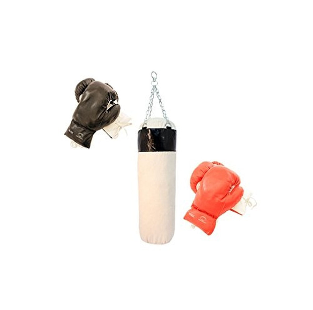 Boxing Gloves and Punching Bag Set - Vinyl Leather Training Kit for Home Gym