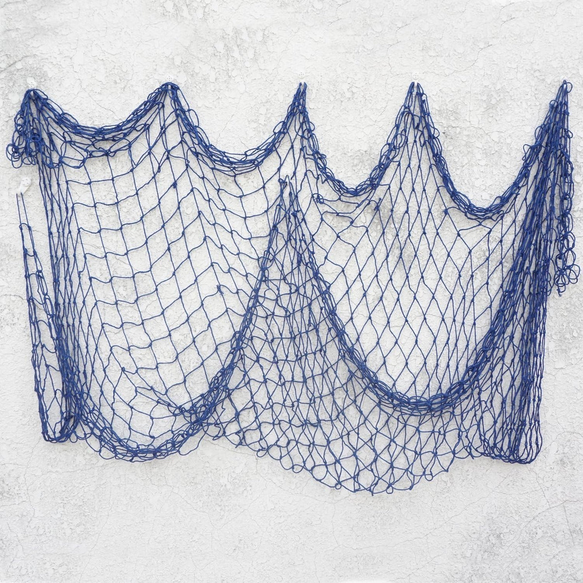 Nautical Blue Fishing Net Decor Table Runner Wall Hanging Coastal Style