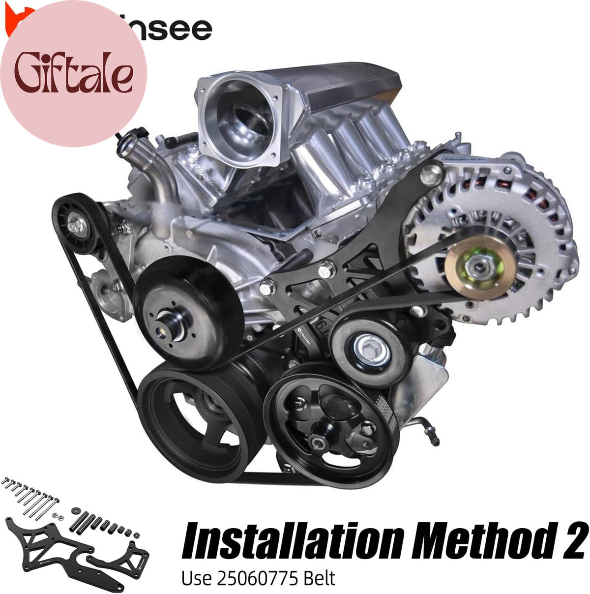 LS Engine Serpentine Bracket Kit for Alternator and Power Steering Swap