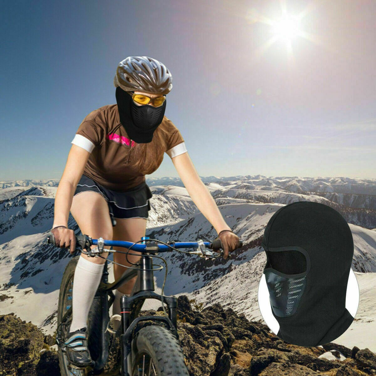 Full Face Ski Mask Balaclava Windproof Fleece Neck Warmer for Winter Outdoor Activities