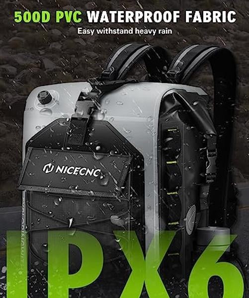 Waterproof 40L Motorcycle Backpack with PVC Material and Multiple Storage Compartments