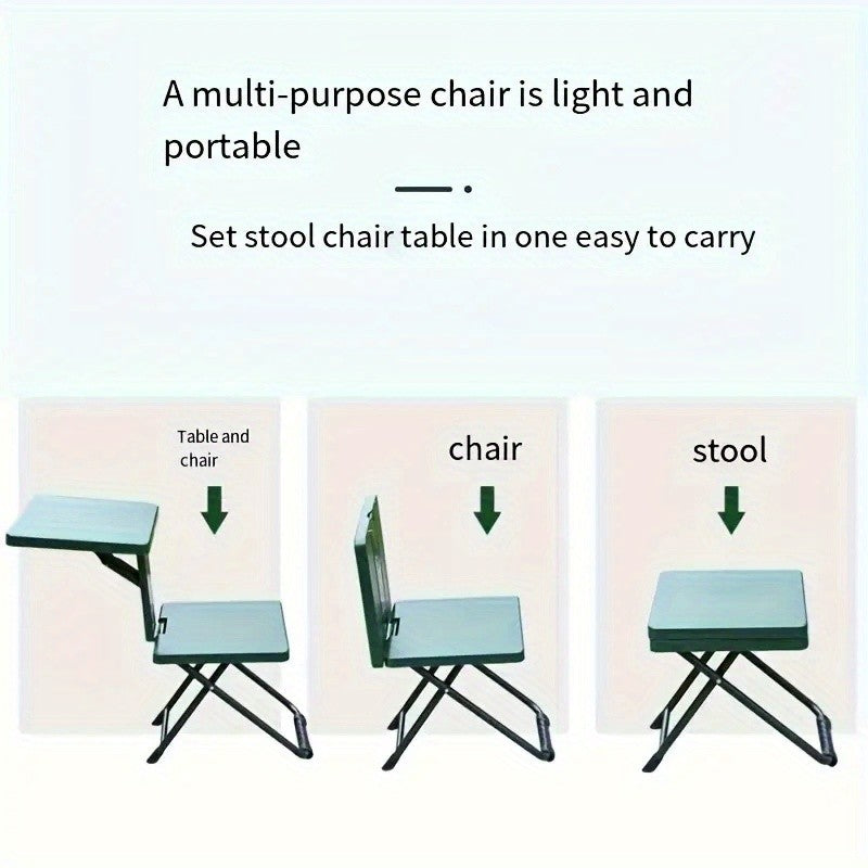 3-in-1 Vintage Folding Table and Chair Set for Outdoor Camping