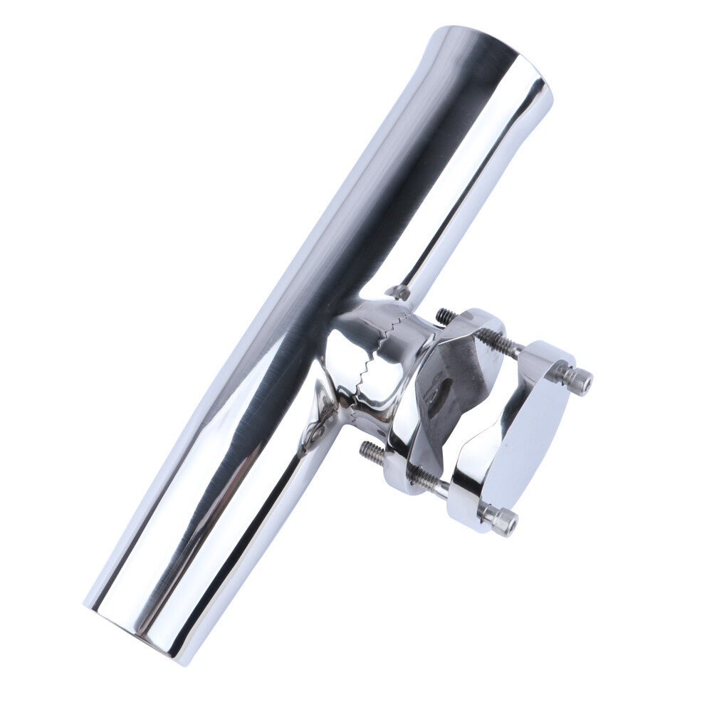 Marine Fishing Rod Holder Stainless Steel Clamp-On 1-1/4"-2" Rod Rack