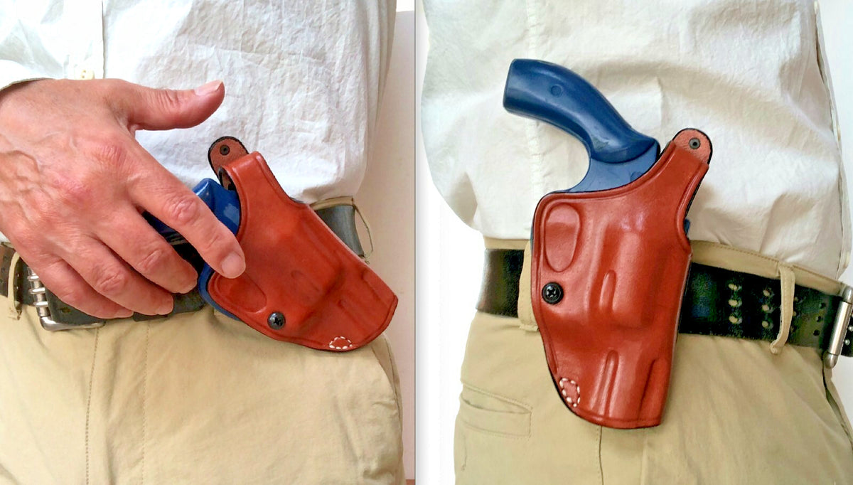 Leather Two-Way Holster for Revolvers - Fits S&W K/L Frame & Ruger GP100