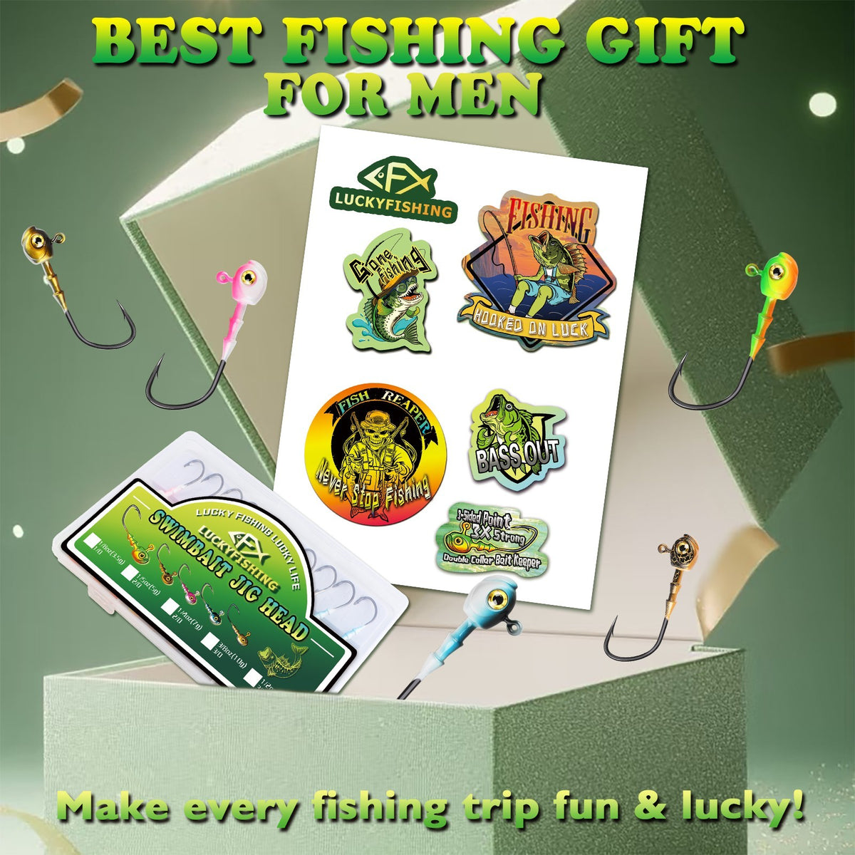 Fishing Jig Heads Kit for Soft Baits 20-40PCS Multiple Weights