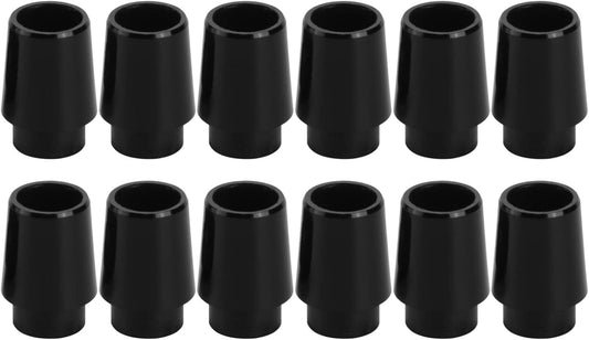 Golf Ferrules 12 Pack for 0.355 Inch Iron Shafts - Black Club Replacements