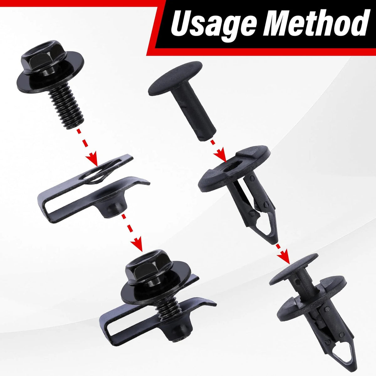 45PCS Vehicle Body Fastener Set for Engine Splash Shields & Bumpers