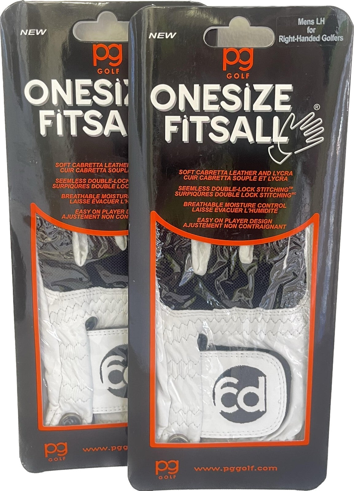 Golf Gloves Pair for Right-Handed Players Leather Breathable Fit