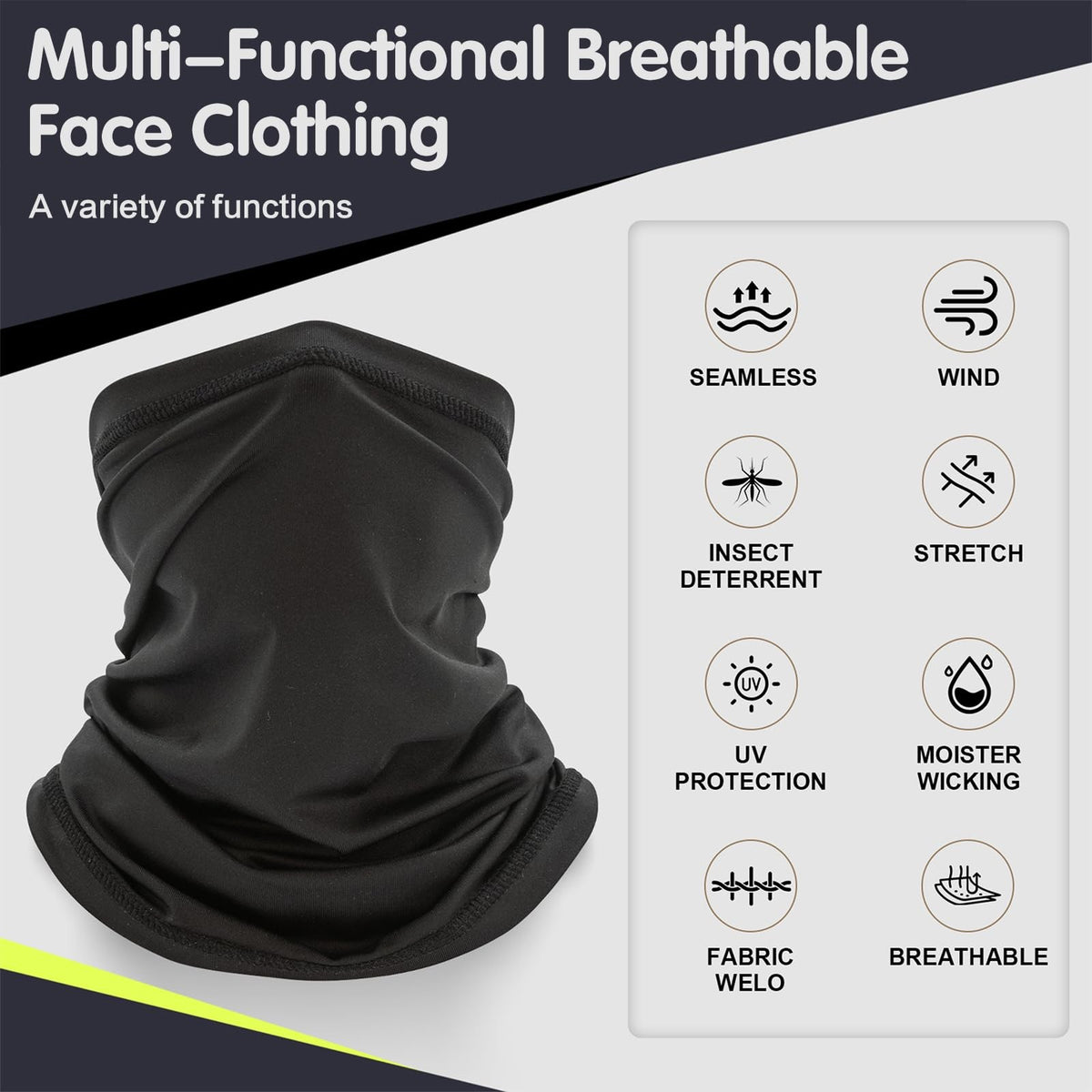 Cooling Neck Gaiter Face Mask Scarf Cover for Men Women Outdoor Sports