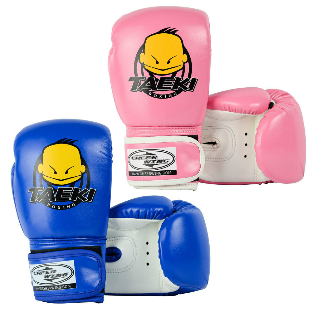 Kids Boxing Gloves 4oz PU Leather Cartoon MMA Training Sparring Gloves