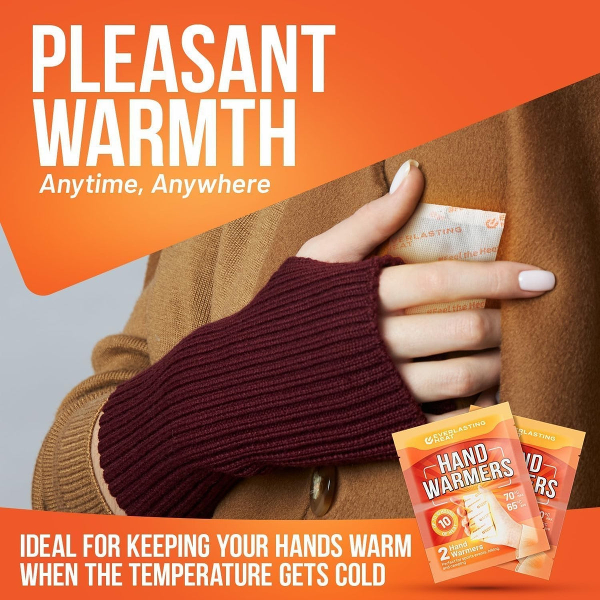 Disposable Hand Warmers 160 Pairs - Long Lasting Air Activated Heat