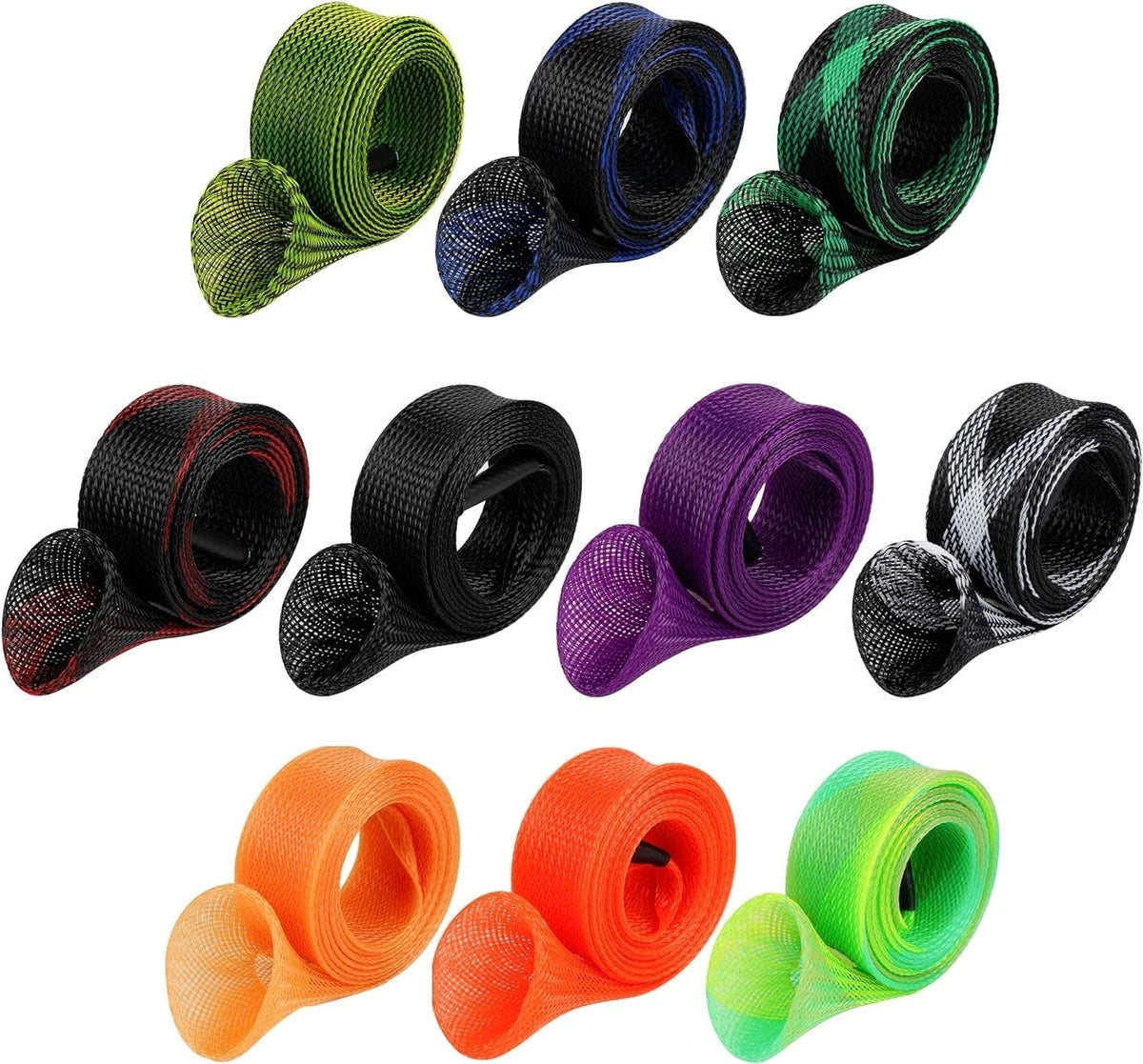 10PCS Fishing Rod Sleeve Mesh Covers - Protect Poles and Guides