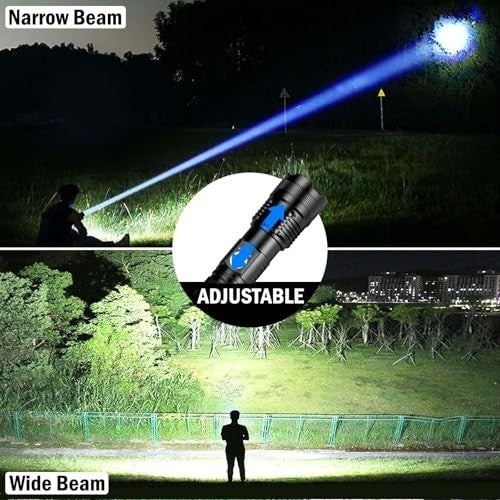 Rechargeable LED Flashlights 4 Pack - Waterproof High Lumens Outdoor Light