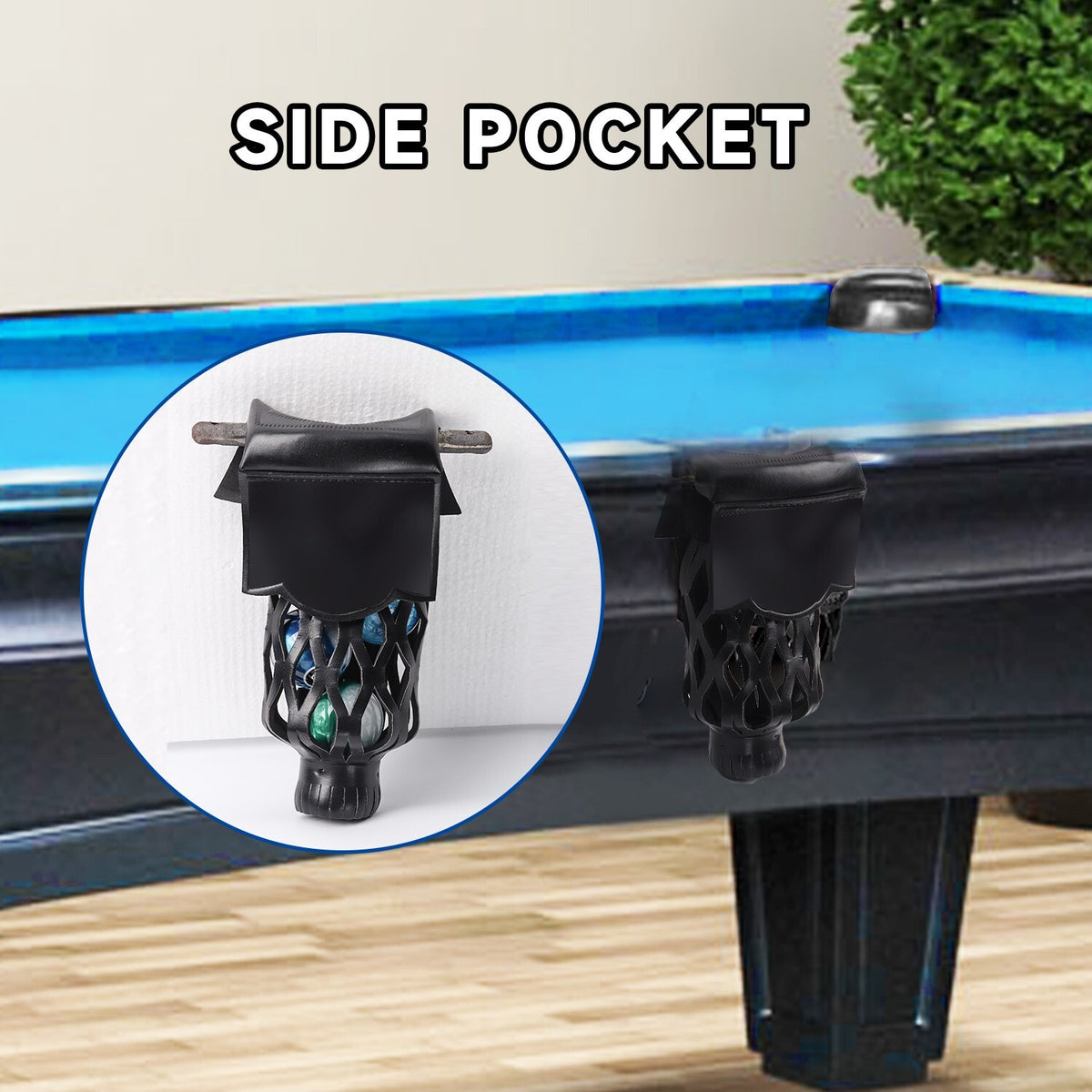 6-Pack PU Leather Billiard Table Pockets Replacement Set