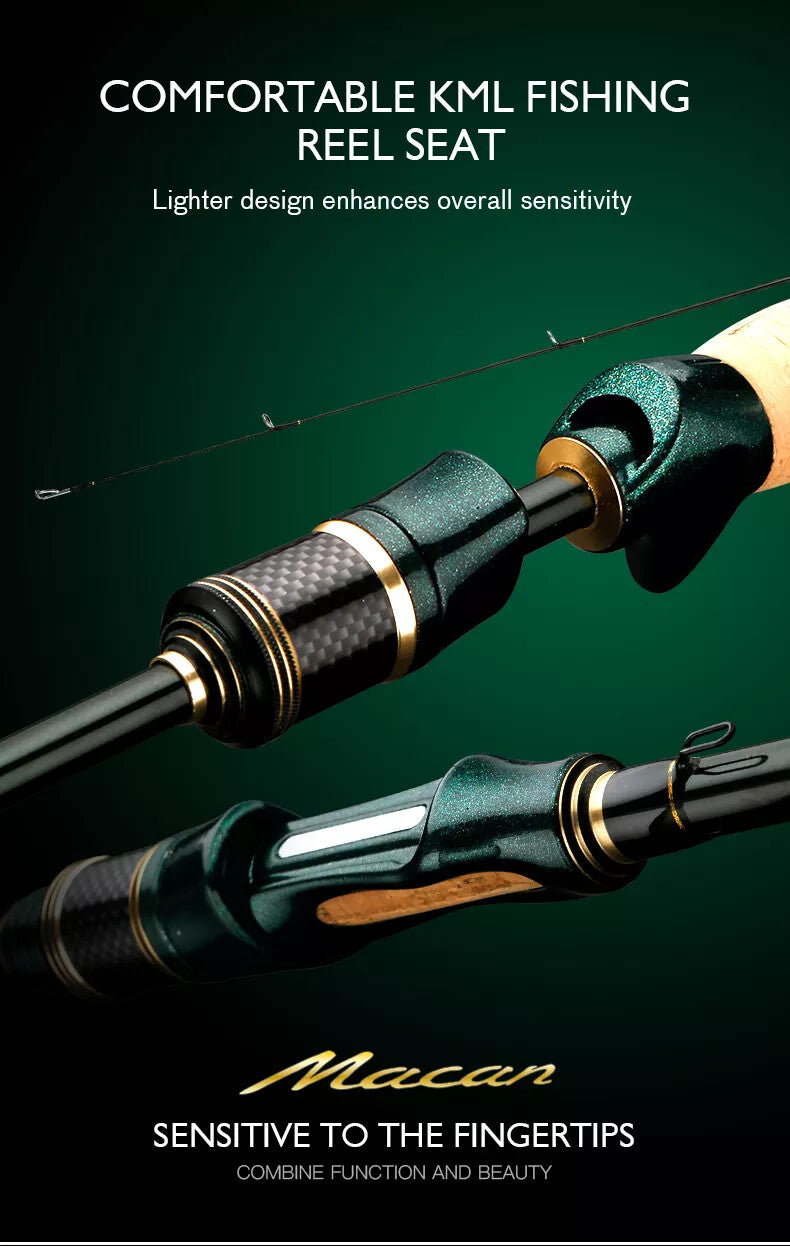 Ultralight Carbon Fishing Rods - Spinning & Casting, Travel Lengths 6-8 ft