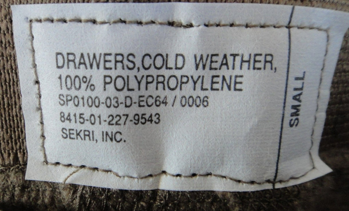 US Military Cold Weather Drawers Mid Weight ECWCS Coyote - New