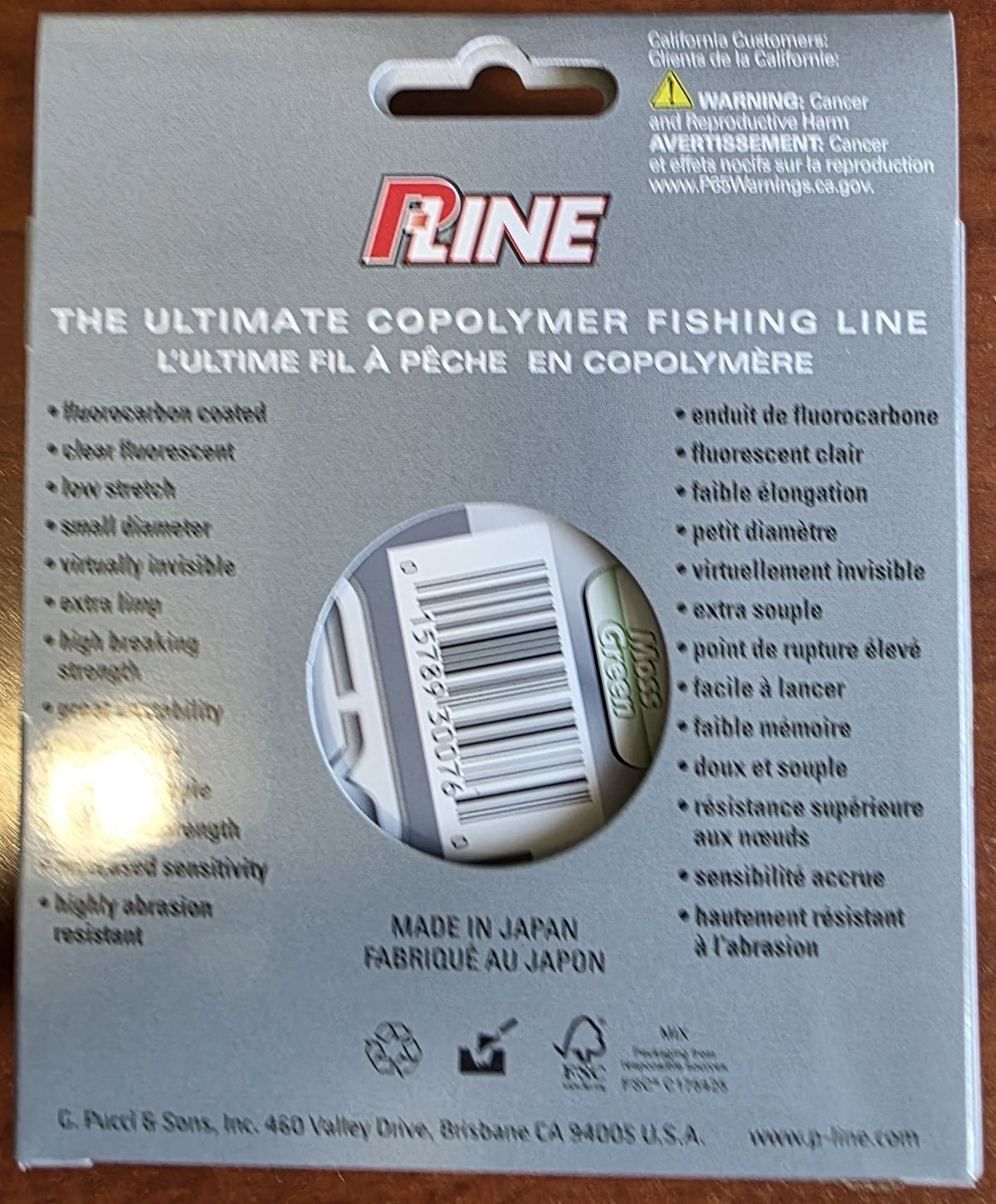 Fluorocarbon Coated Fishing Line 15lb 300Yd Moss Green - Low Memory & High Sensitivity