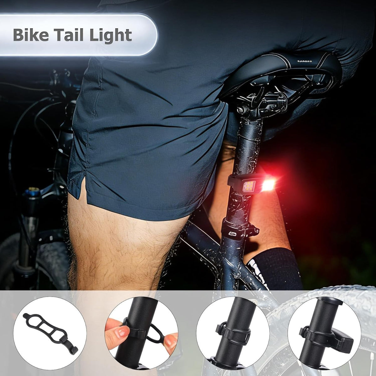 Rechargeable LED Safety Clip-On Running Lights 2 Pack for Night Running