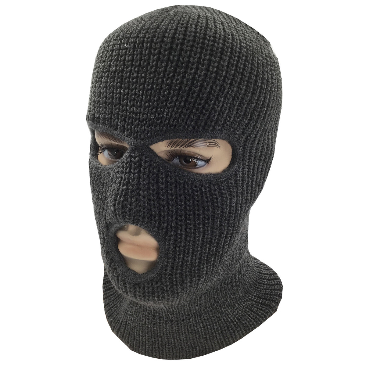 Full Face Ski Mask Winter Balaclava Hat Tactical 3 Hole Knitted Mask