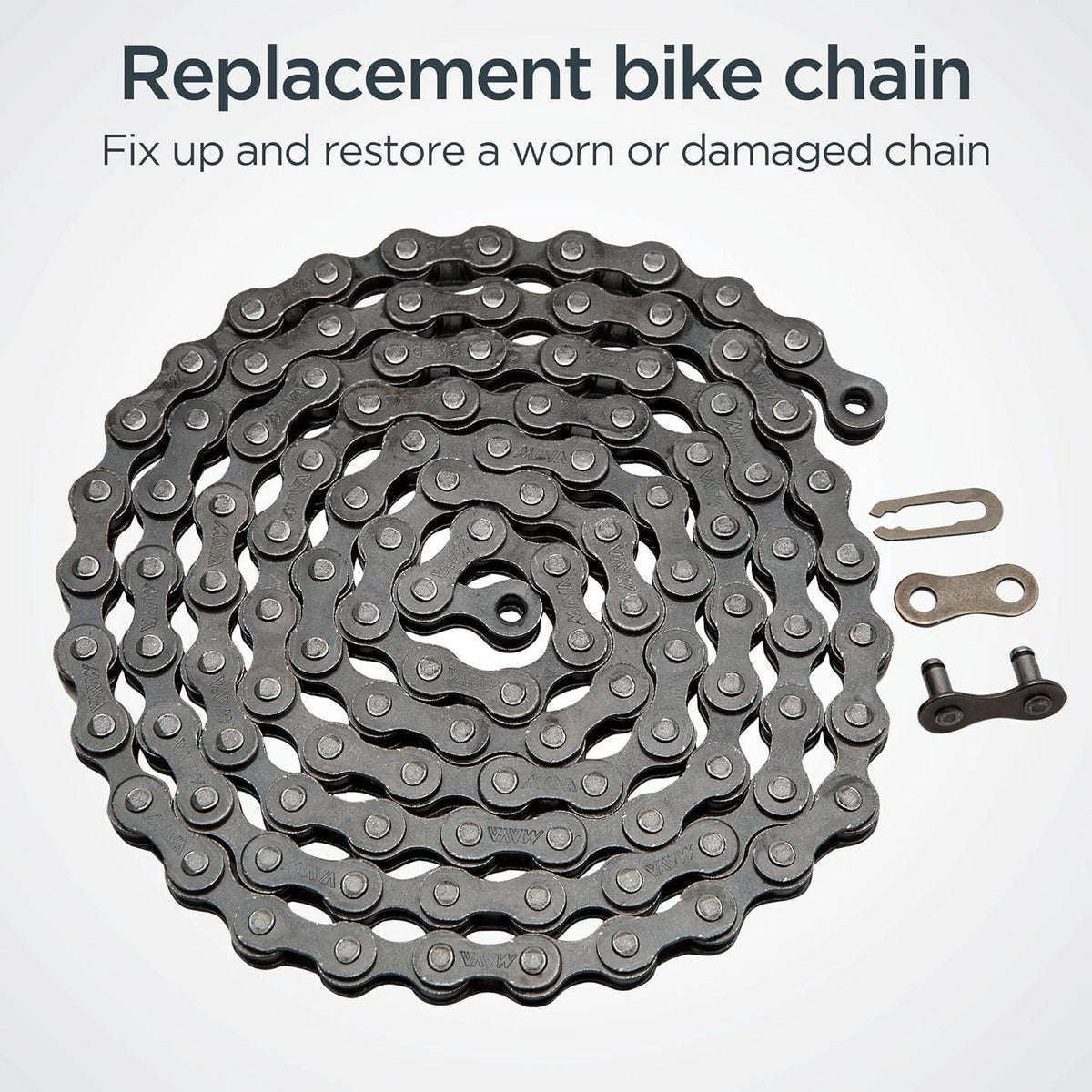 Heavy-Duty Bicycle Chain - 112 Links, Fits Derailleur & Single Speed Bikes