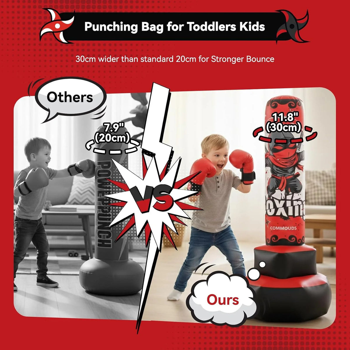 Kids Inflatable Punching Bag with Gloves - 67 Inch Freestanding Boxing Set for Ages 6-14