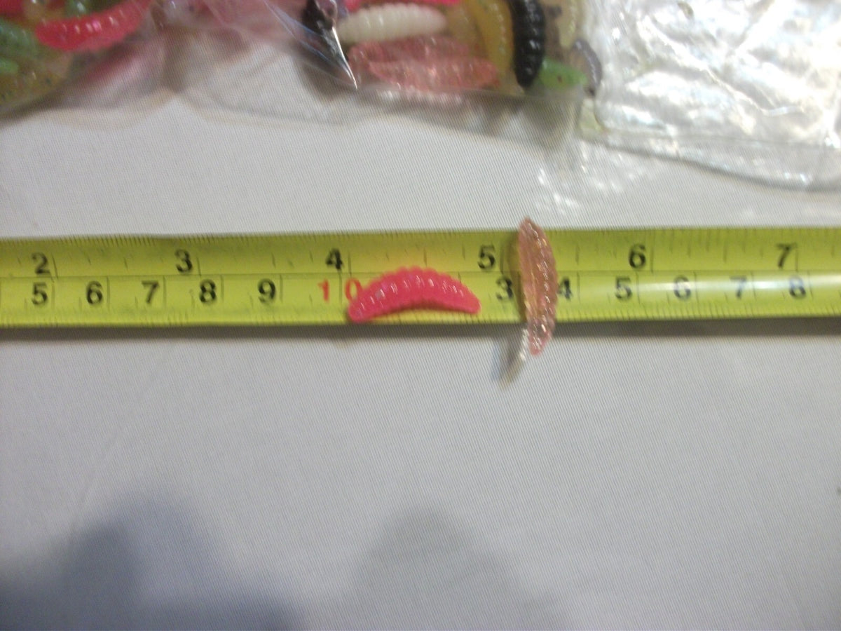 200-7/8 Inch Soft Plastic Crappie & Panfish Worms Kit - Multi Color Scented Baits