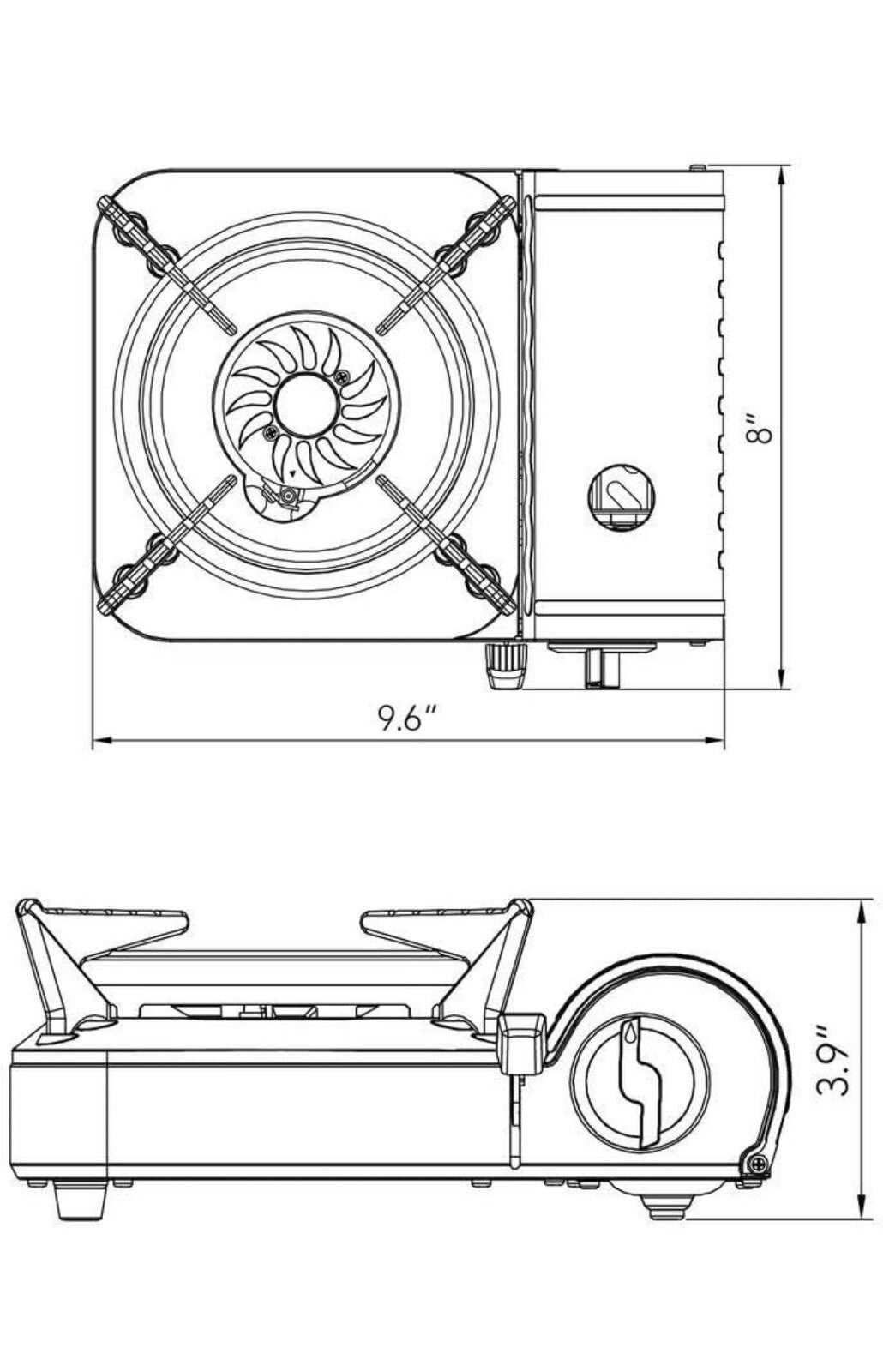 Portable Gas Stove 7650 BTU Single Burner Camping Cooking Stove
