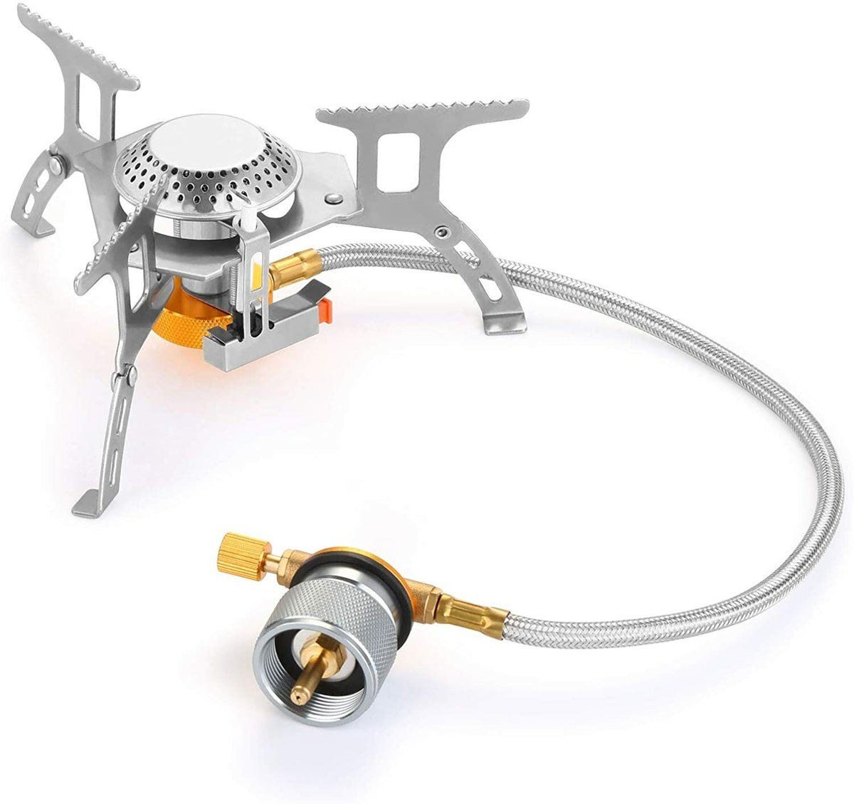 Portable Camping Gas Stove with Piezo Ignition and Carrying Case