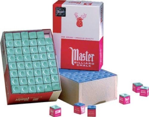 Master Pool Cue Chalk - Green, 144 Pieces