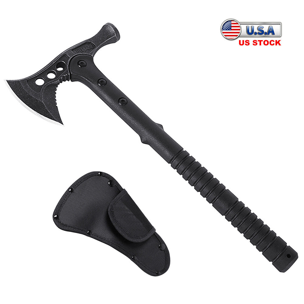 16-Inch Tactical Survival Hatchet with Sheath - Camping & Emergency Tool