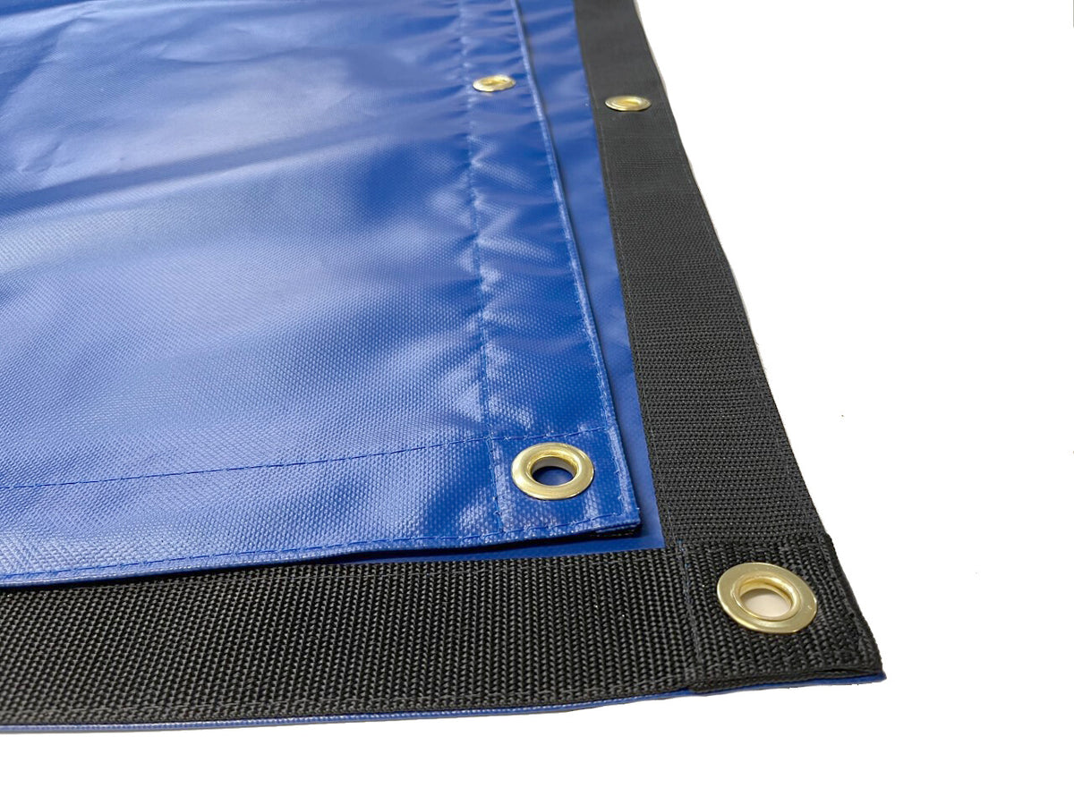 Heavy Duty Waterproof Vinyl Tarp - Blue, Reinforced Edges, Multiple Sizes