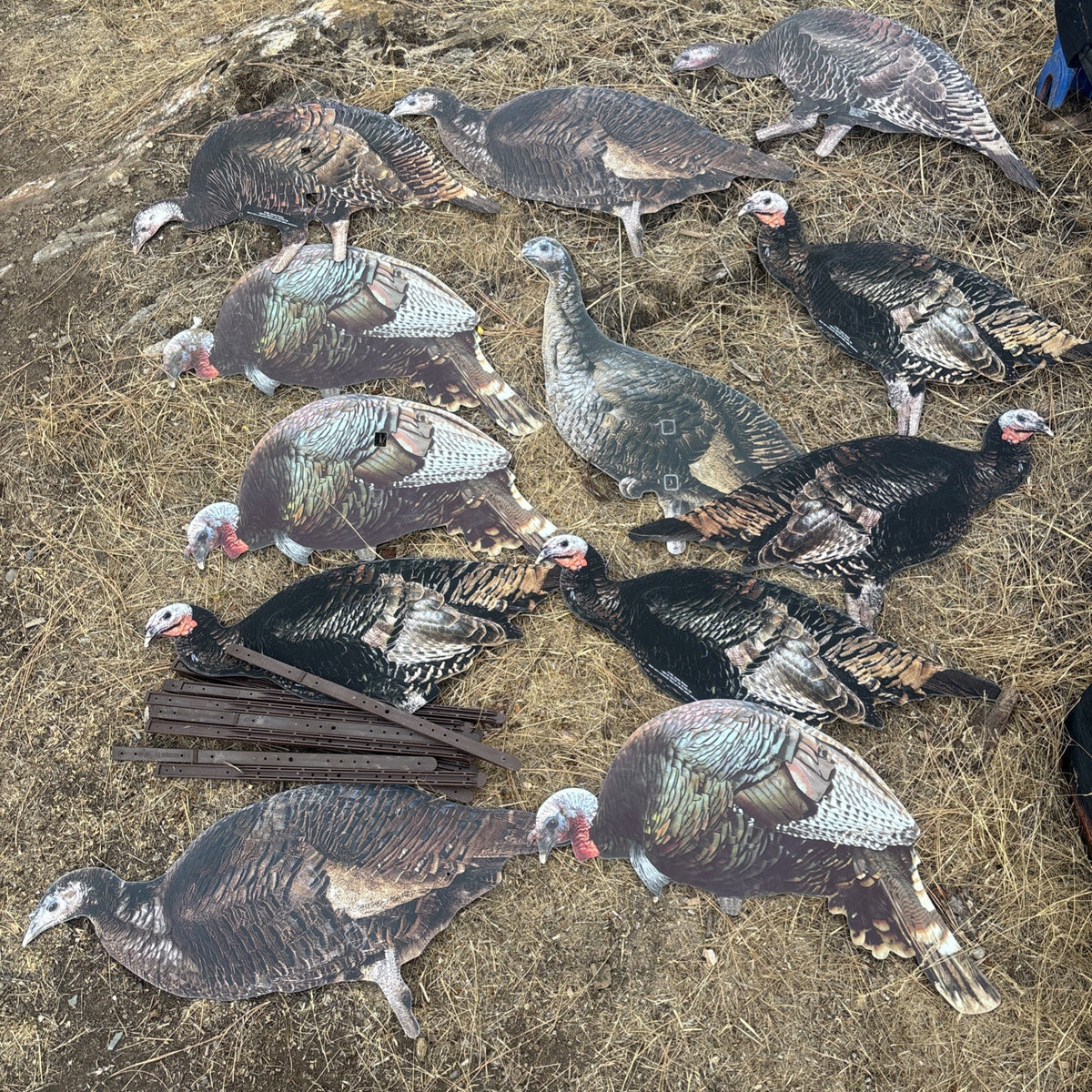 12 Pack Turkey Decoys Silhouette Wildlife Hunting Attractants Made in USA