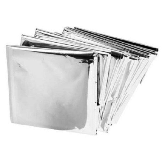 Extra Large Emergency Mylar Blanket 82x54 Survival Safety Pack of 10