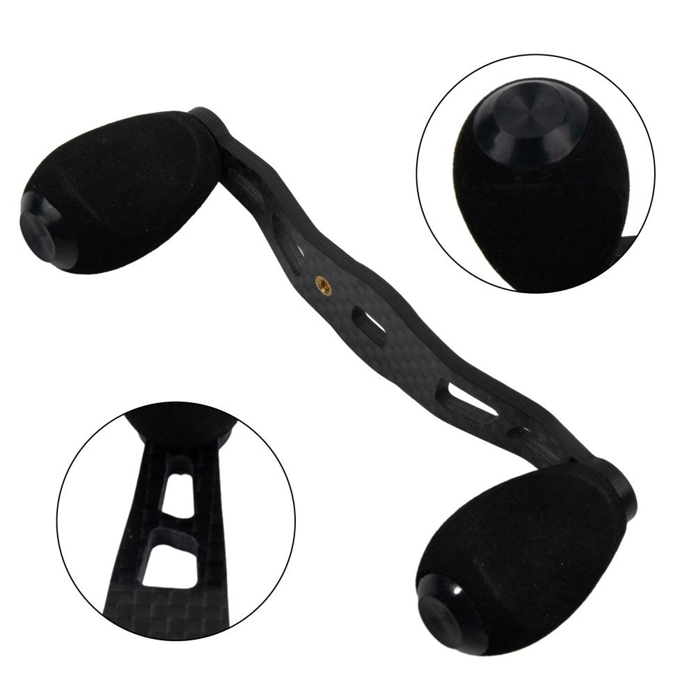 Carbon Fiber Fishing Reel Handle Left Right Compatible with Baitcasting & Trolling Reels