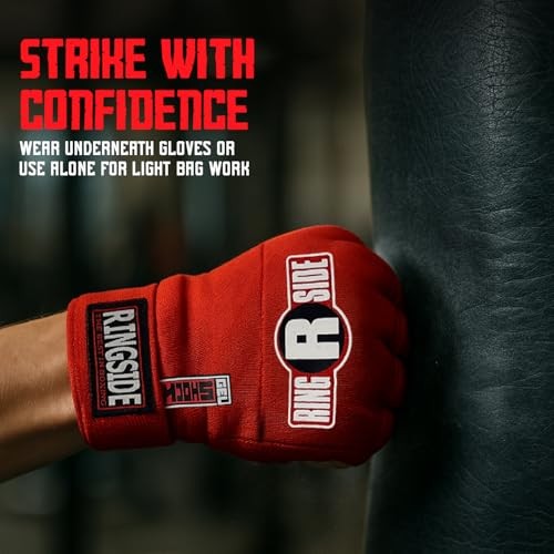 Boxing Hand Wraps Gel Shock Impact Absorbing Large/Xlarge Grey - Protection Gear