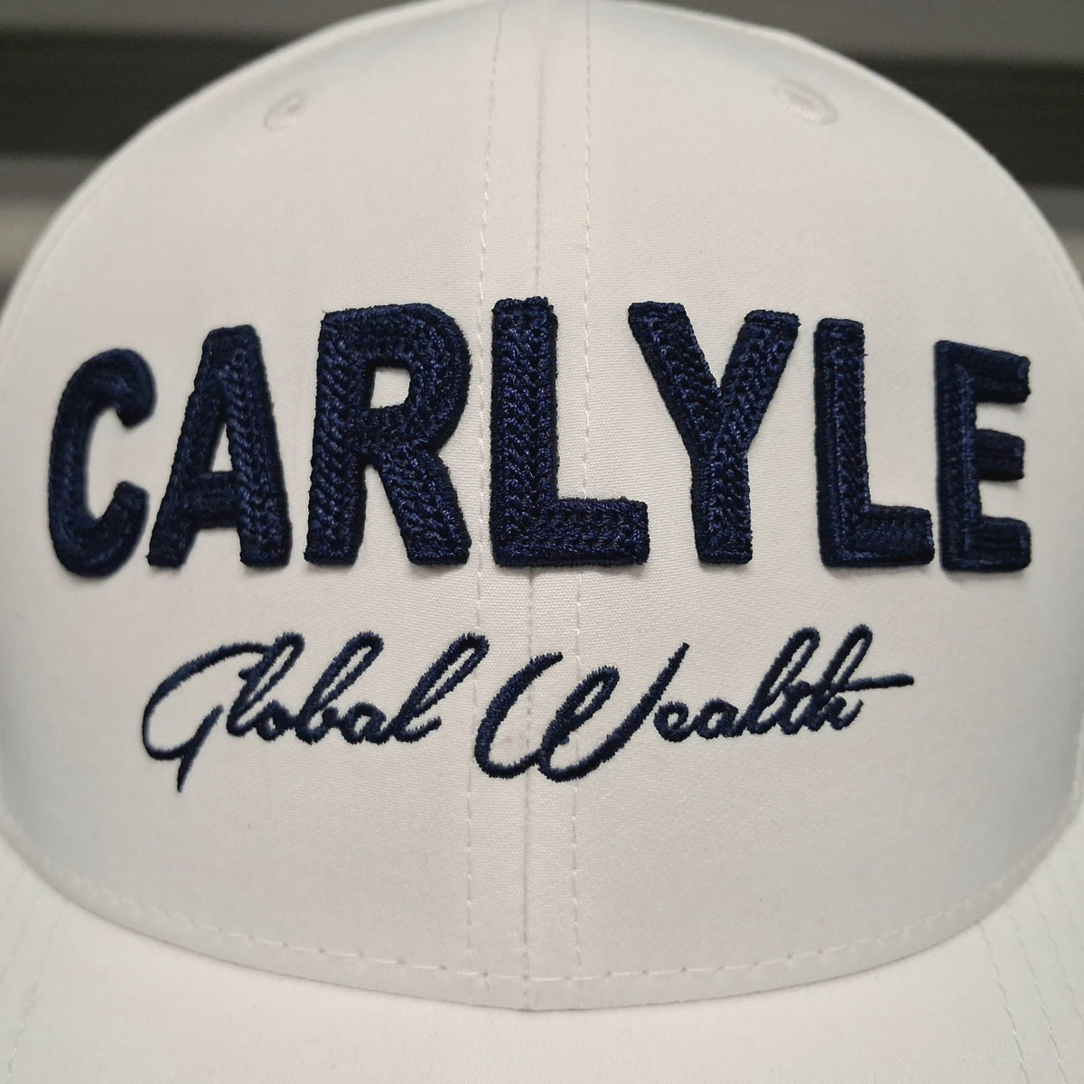Performance Golf Hat with Embroidery - White Snapback Cap for Men & Women